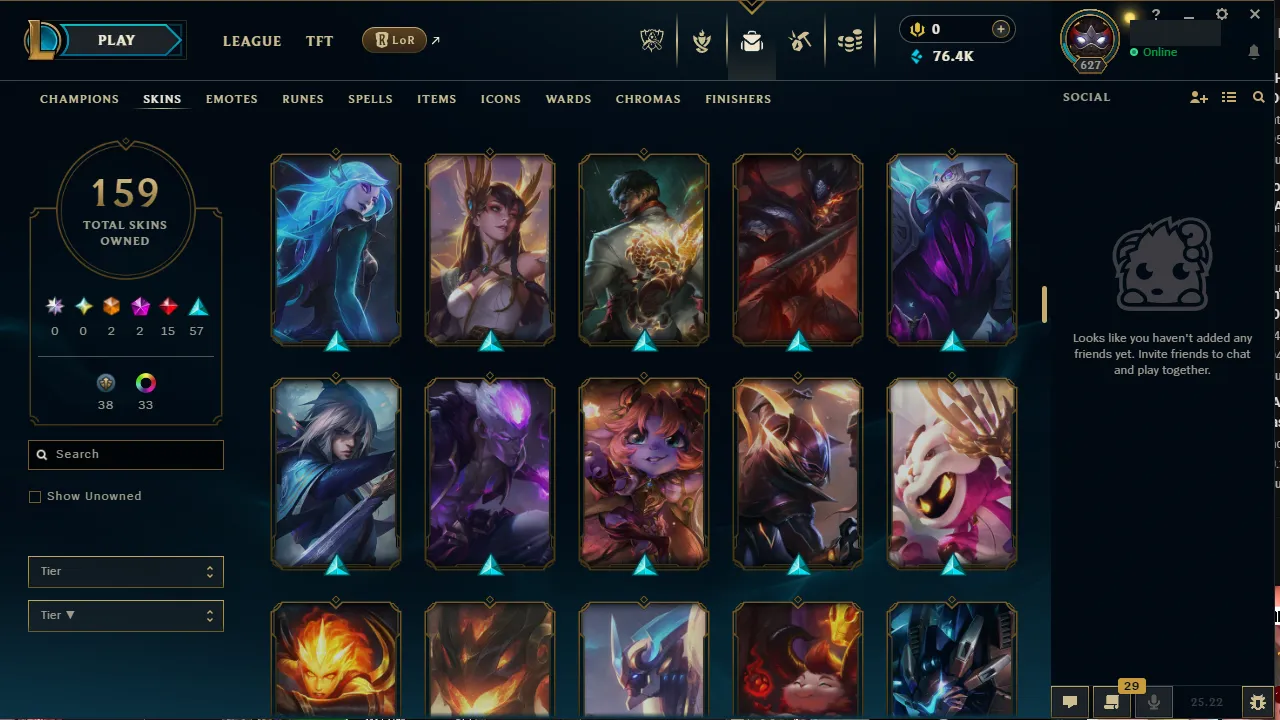 🌍 EUNE 🔒 Handlevel ⚡️ Diamond III (69 LP) ✨️ WR:67% 🔥 159 Skins + 152 Champions 📧 Full Access Account ✅ #TH-599