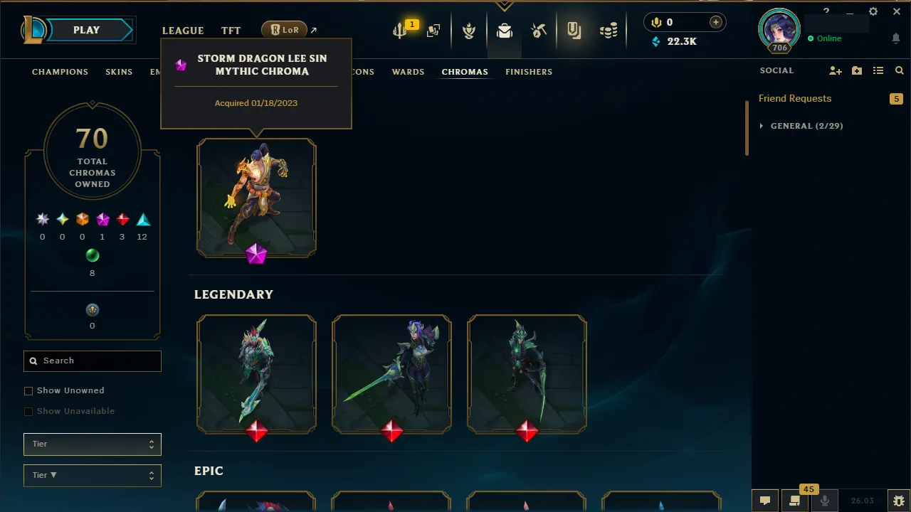 🌍 EUW 👑 Season 16 (Current) 🔥 Gold I (49 LP) 💎️ 349 Skins ✨️ All Champions 🔐 Lifetime Ownership 🏷️ #TH-0839