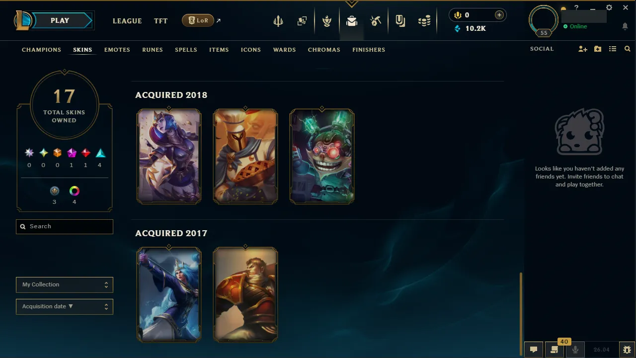 🌍 EUW 👑 Season 16 (Current) 🔥 Emerald IV (13 LP) 📌️ ADC Main 💎️ WR:65% ✨️ 17 Skins 🔐 Lifetime Ownership 🏷️ #TH-G4J