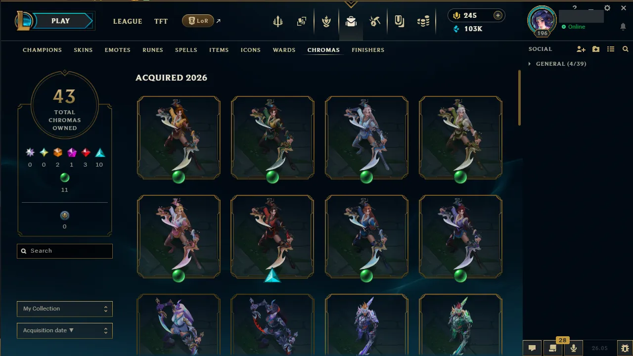 🌍 EUW 👑 Season 16 (Current) 🔥 Master (841 LP) 📌️ Mid Main 💎️ WR:55% ✨️ 51 Skins 🔐 Lifetime Ownership 🏷️ #TH-0900