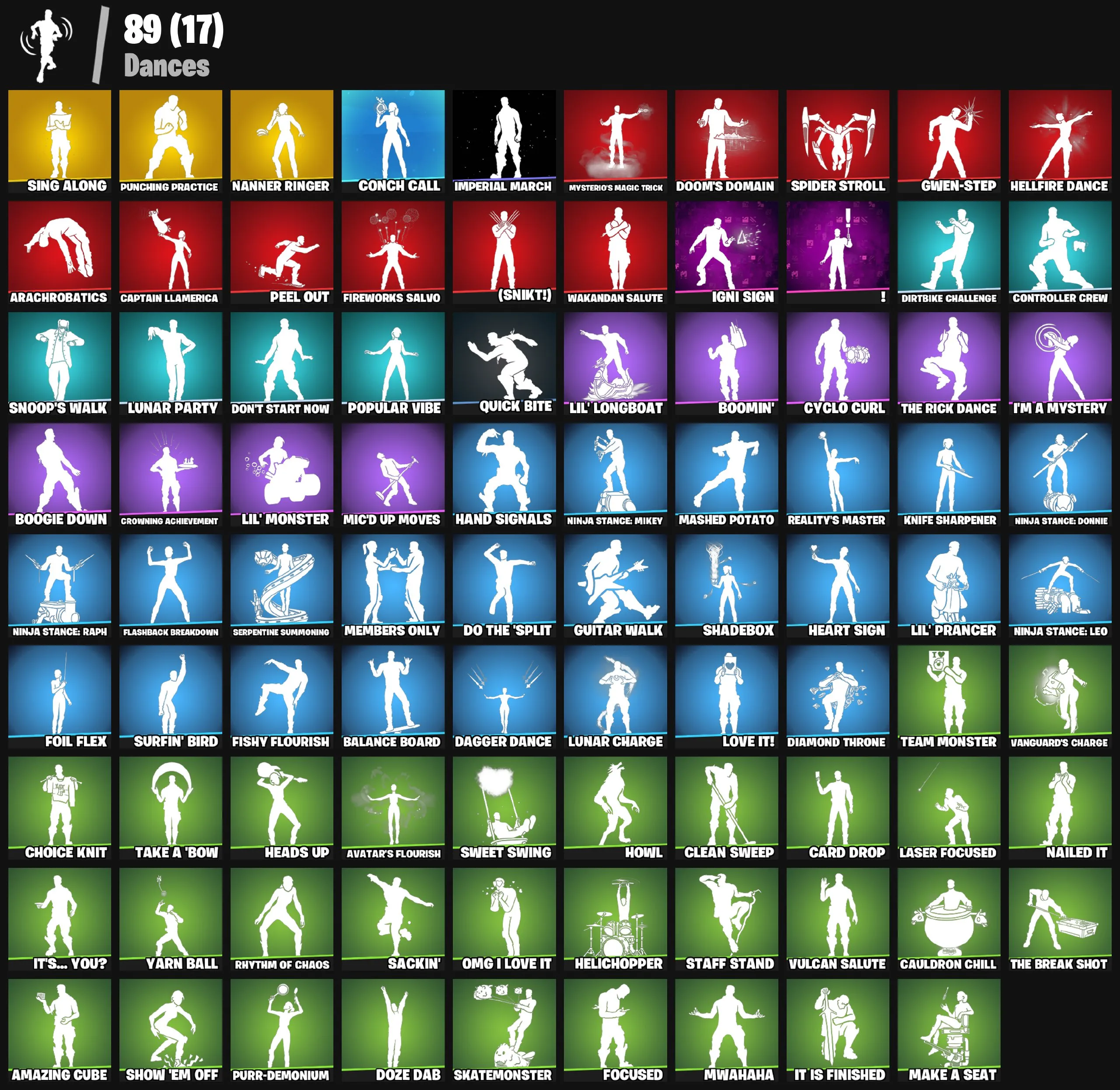 F1170 95 Skins | Peter Griffin, Omegarok, Predator, The Foundation, Spectra Knight, Twyn, Gwenpool, Mysterio, Spider-Gwen