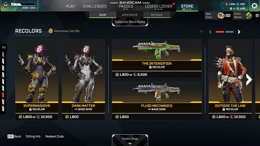 AP702 //Bloodhound Relic Heirloom Raven's Bite Bangalore Revenant Pathfinder 24 Lvl Rookie