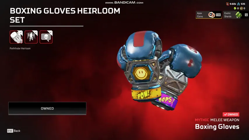 AP703 //Pathfinder Boxing Gloves Heirloom Relic Octane Lifeline Bangalore Bloodhound Gibraltar Wraith 30 Lvl 16 Legends Rookie