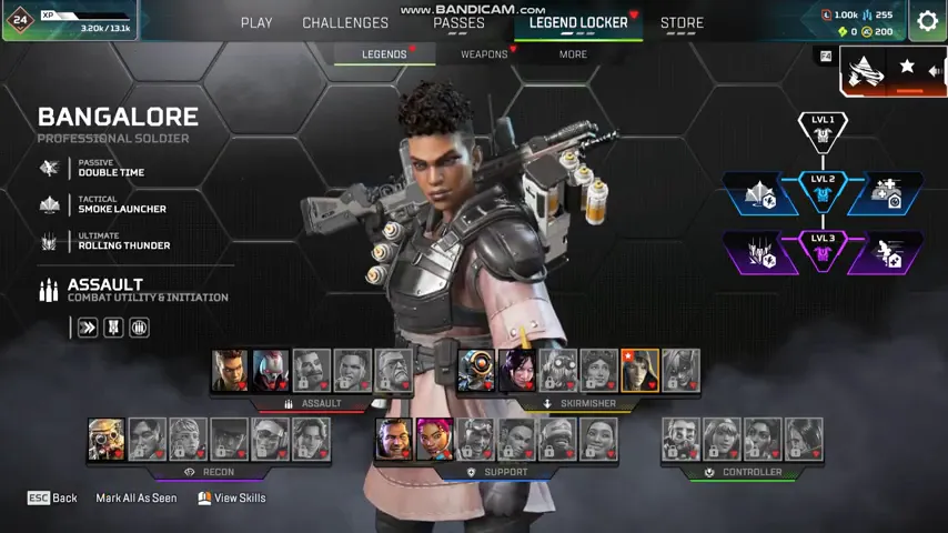 AP702 //Bloodhound Relic Heirloom Raven's Bite Bangalore Revenant Pathfinder 24 Lvl Rookie