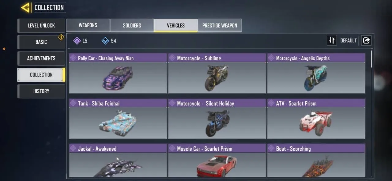 CODM105 High Level 223 Indian Account 1 Mythic 8 Legendary Guns 131 Epic Guns 75 Epic Characters 15 Epic Vehicles 