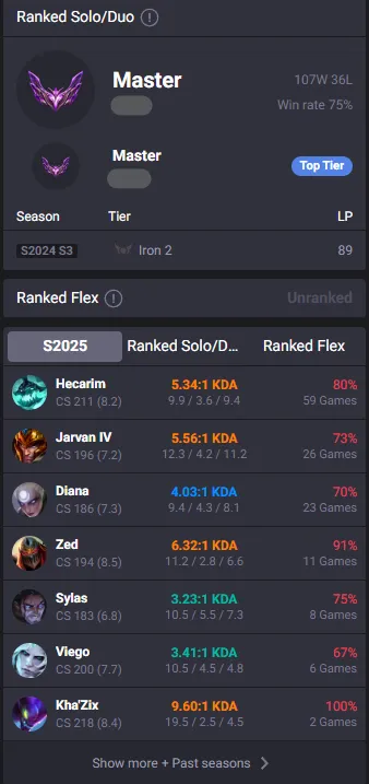 JUNGLE🔥LVL44 Master 85LP 75%WR Handleveled💎37Champs 10Skins✅Lifetime Ownership Guarantee - Never Taken Back