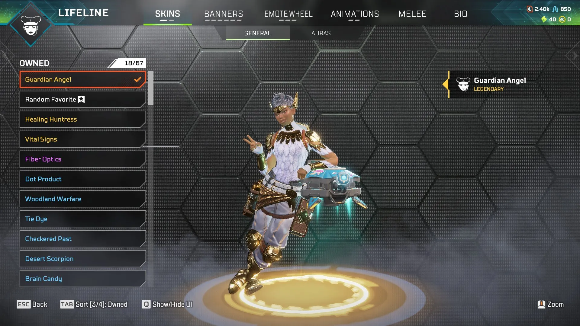 AP678 Lifeline Edition | Guardian Angel | Grand Slam | Devil's Work | Holo Knight | Fire Extinguisher | Radical Action | Shimmering Strike | 86 Legendary Items | Silver | 127 Level 