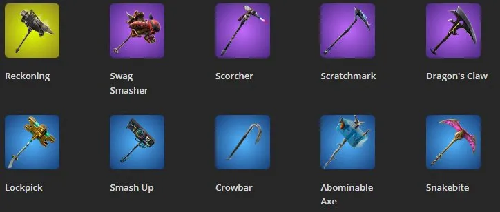 F1113 Wild Card, Lucky Rider, Cobalt, Hybrid, Blackheart, Zenith, Calamity, Lynx, Ember, Peely, 19 Old Skins, Rare Emotes, Legacy Pickaxes (G)