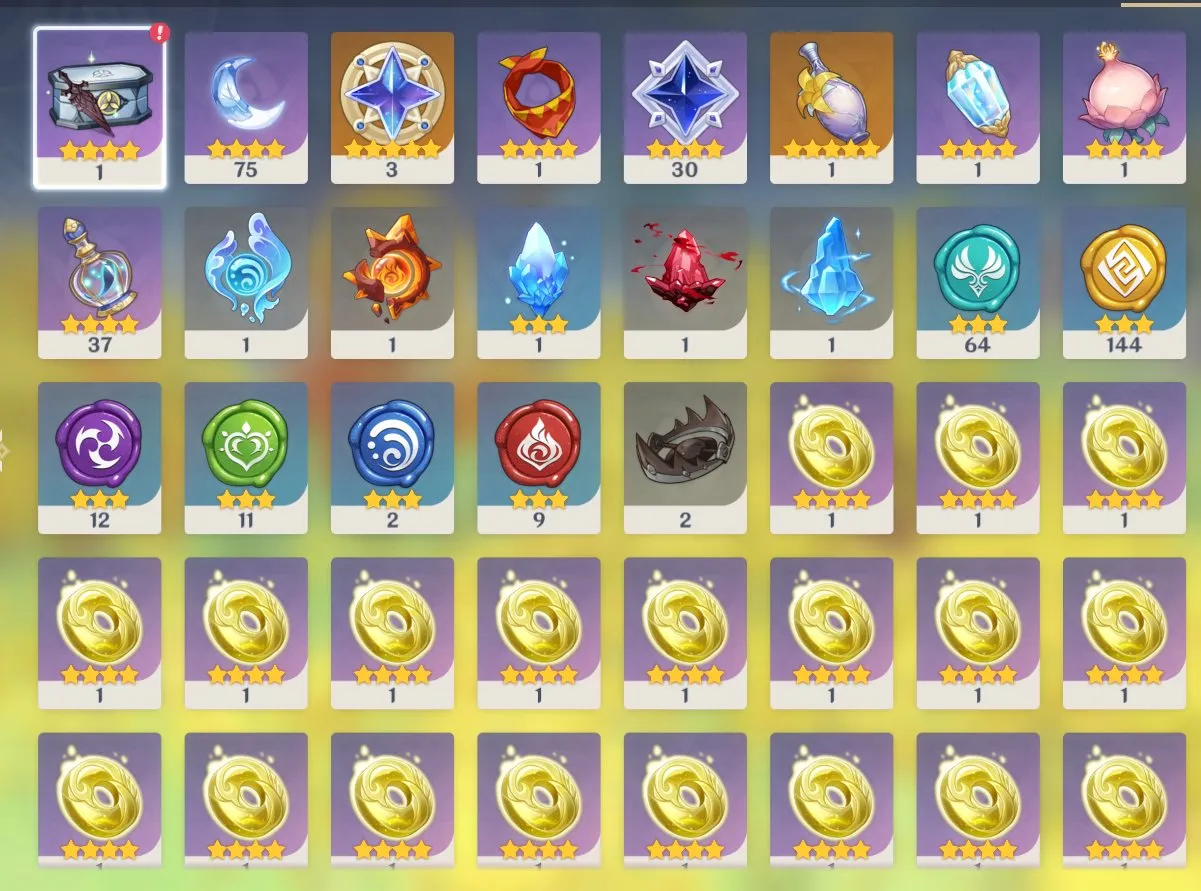 GI1391 AR45 starter account with Klee, Baizhu, Zhongli, Diluc C1, Tighnari, Mona, Qiqi, Jean 