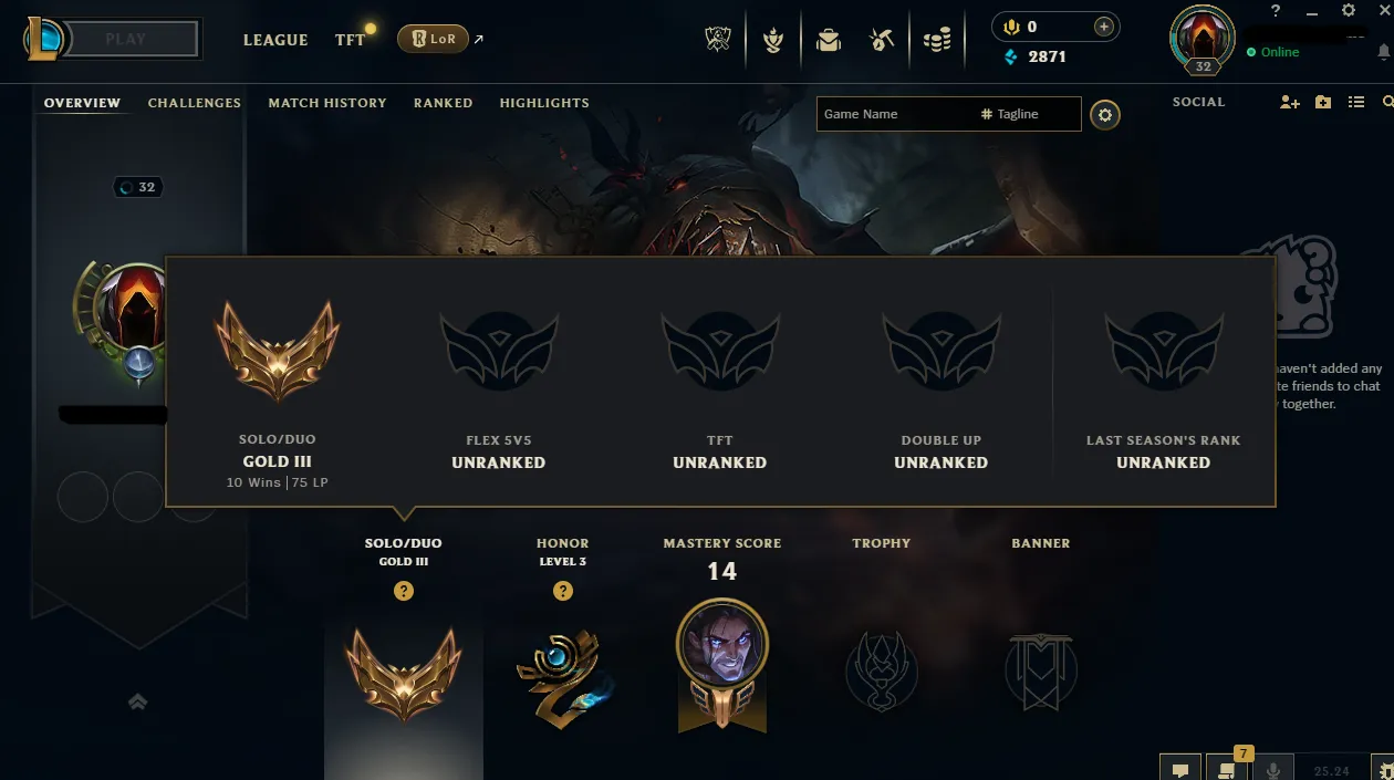 🚀【EUW】Gold 3⚡83% WR 💎Highest MMR 💰2K BE ✅25 Champ 🌊Full Access