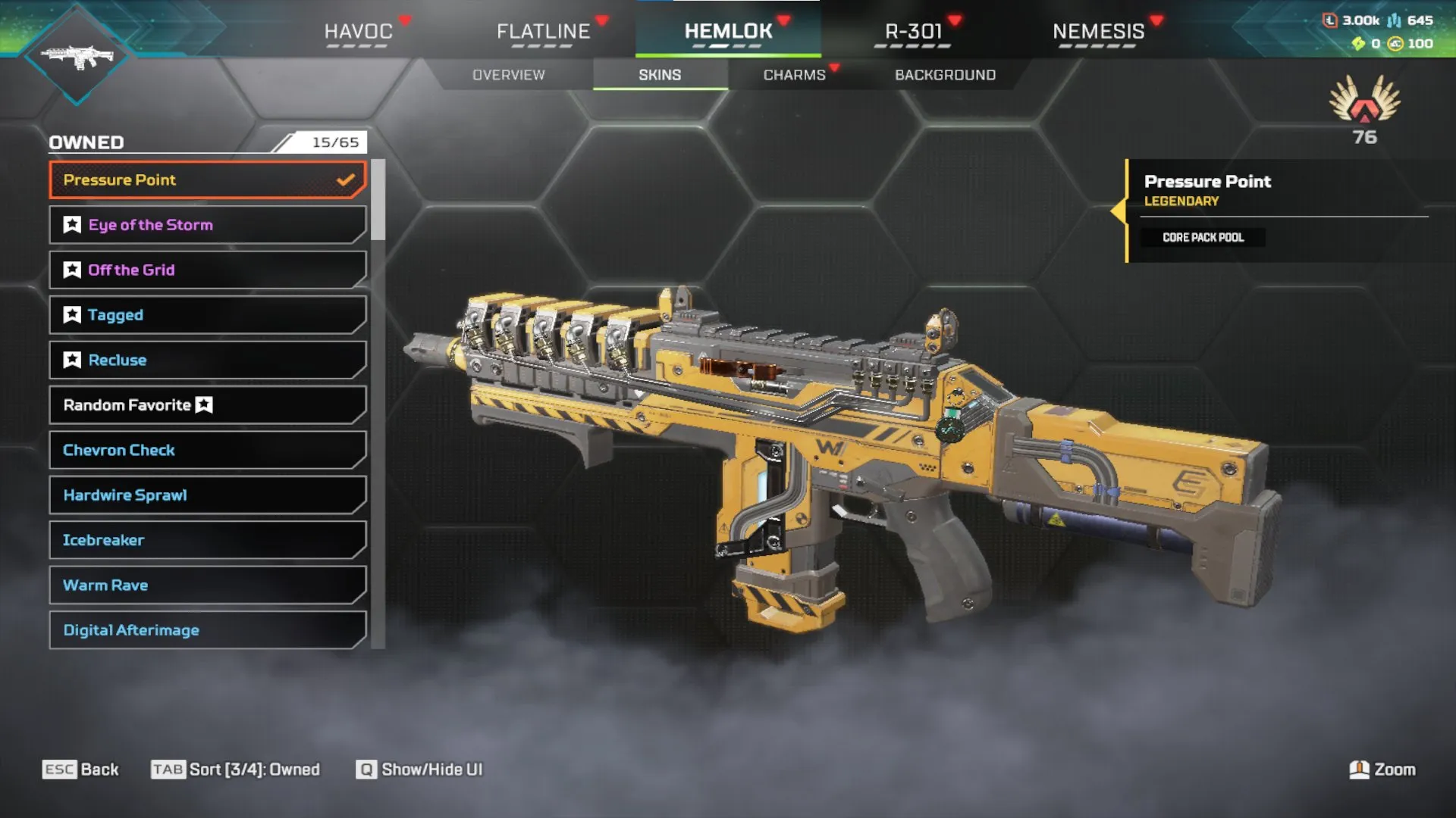 AP644 227 Level, 51 Legendary Items, Skins Like Rule of Law, The Superstar, Speedy Discharge, Pressure Point, Birthright, Hyper Blitz, Golden Guardian, Blood Ritual