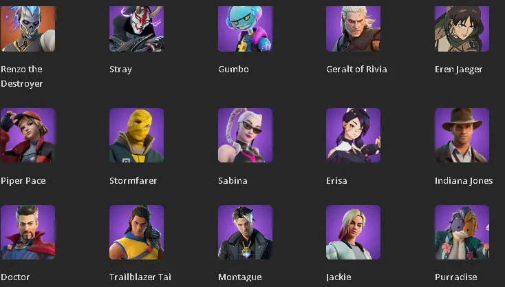 F1044 Darth Vader, Optimus Prime, Spider-Man, Solid Snake, Geralt, Eren Jaeger, Peter Griffin, Fish Thicc, Midsummer Midas 