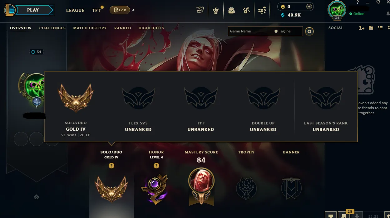 【EUW】Gold IV 🔥Prestige Heavenscale Ezreal 🌊66% WR 💎Full Access