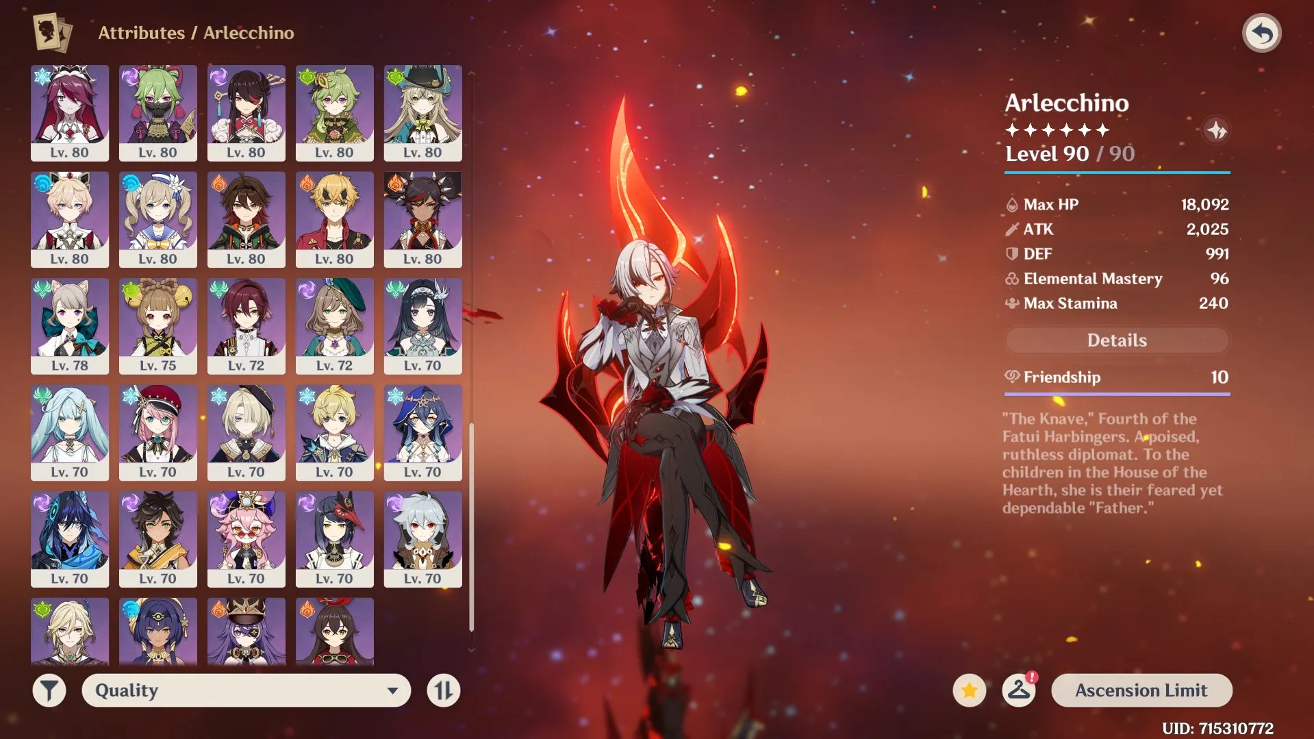GI982 High-End AR60 Lumi Account | 79 Characters 35 Legendary | Arlecchino Xilonen Escoffier Furina | 16 Legendary Weapons | Star Rail 39 / 17 Legendary | ZZZ 16 / 7 Legendary
