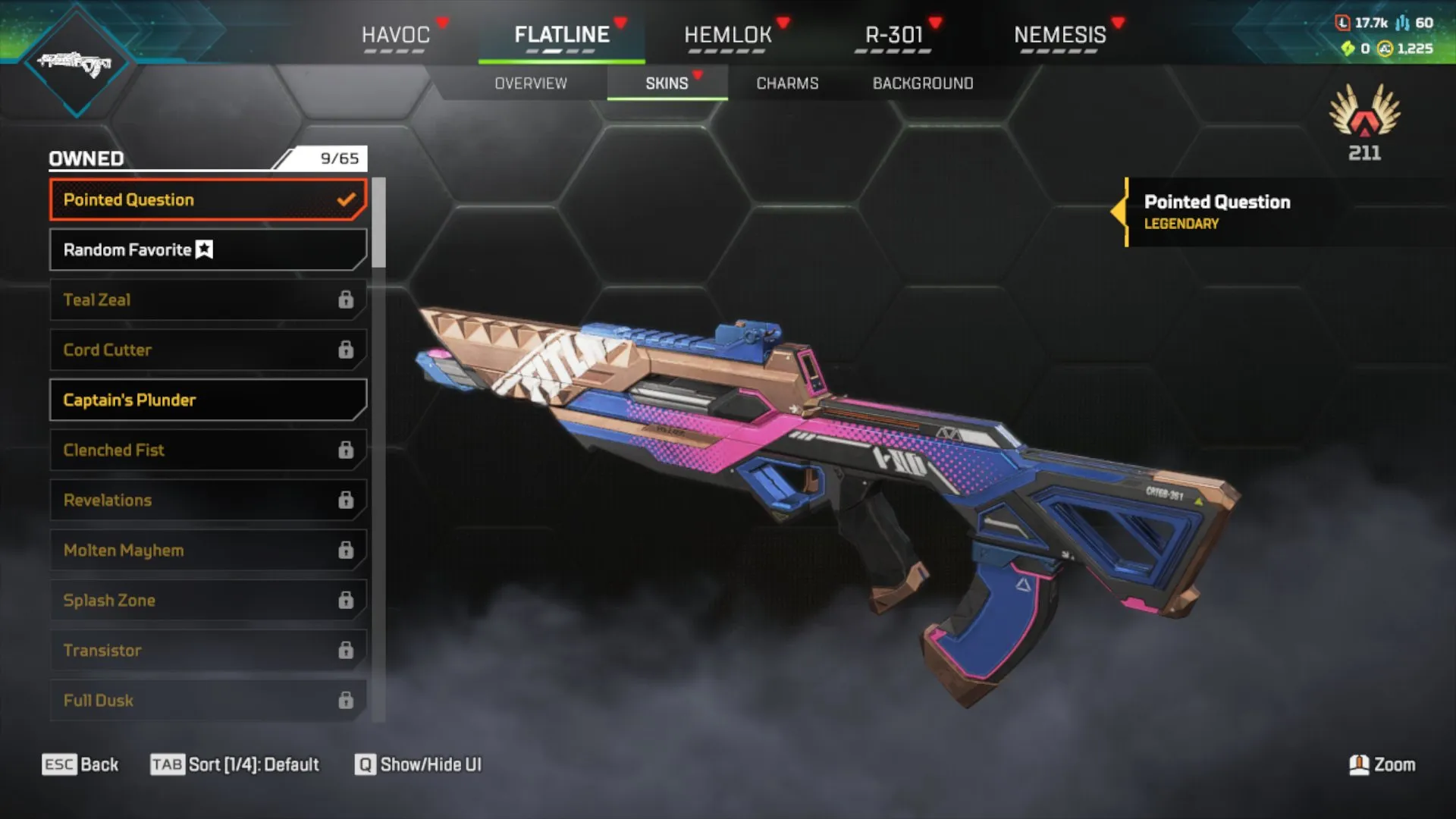 AP616 Level 90 | Rookie Rank | Ash Heirloom Energy Reader | Watson Heirloom Cold Snap Peacekeeper | Bear Arms Bangalore | The Drip R-301 | Pointed Question Flatline | Cyber Claw Volt