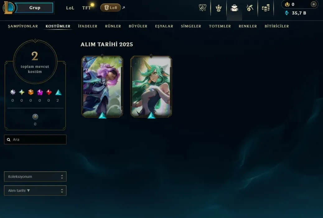 [EUW] Season 15 | Diamond 4 %57 WR | 2 Skins | 35.7K BE | Honor 2 | 52 Champs | CHANGEABLE E-MAIL Wins: 75 Losses: 58