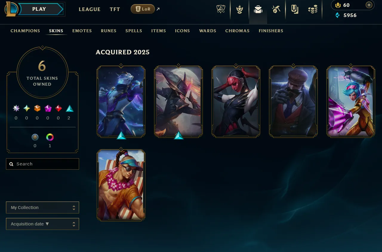 Flex emerald 4 85 WR | soloq Gold 1 53 wr | 70 Champs | 6 Skins | Jungle Main acc