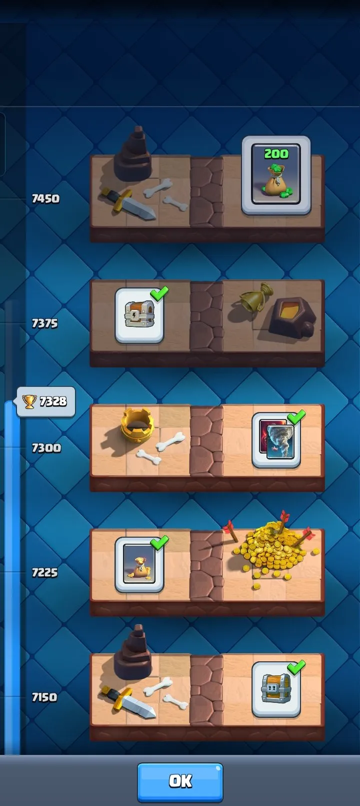 CR559 Maxed 7328 Trophies star Archer Queen Tower 35 King Level 118 Cards 28 Emotes 1.16M Gold 210 Gems Name Change Goblin Mimi Perfect Proportions Emojis