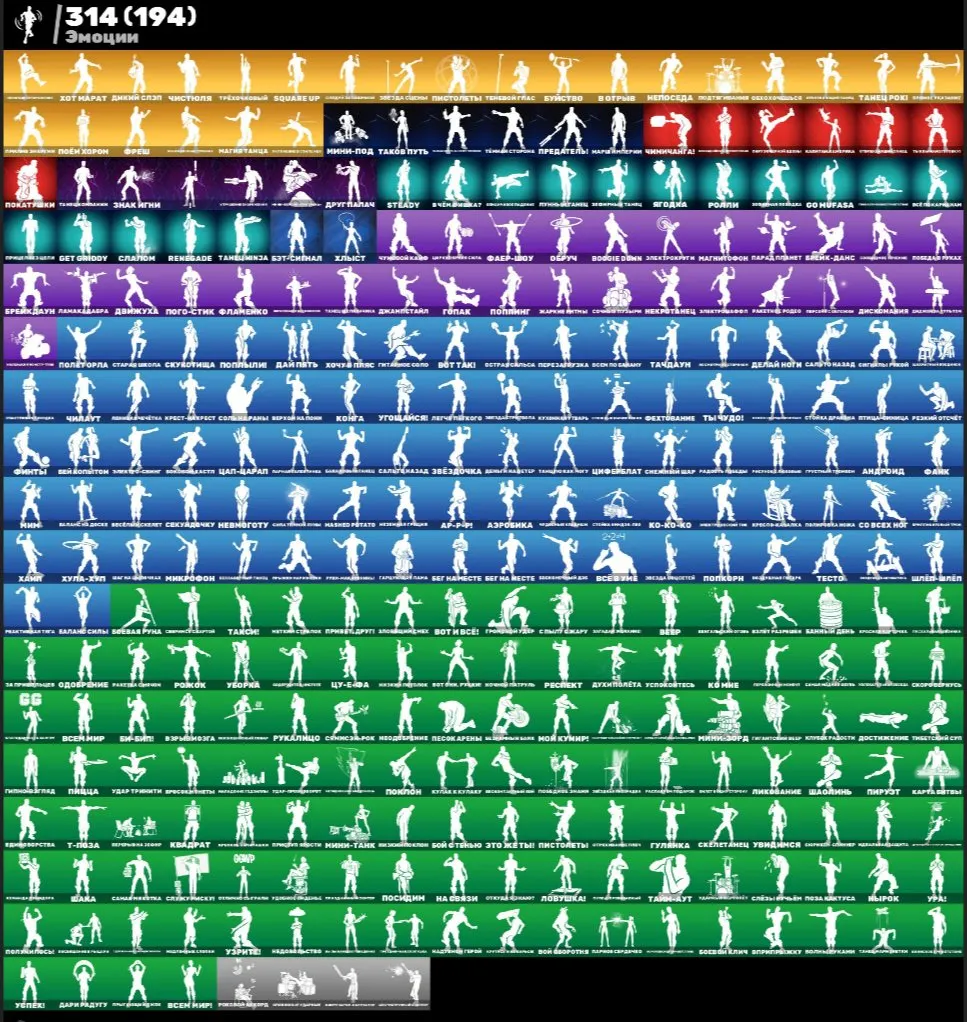 F864 395 Skins: Travis Scott, Leviathan Axe, Major Lazer, Old PvE, 374 Backpacks, 281 Pickaxes, 314 Emotes (G)