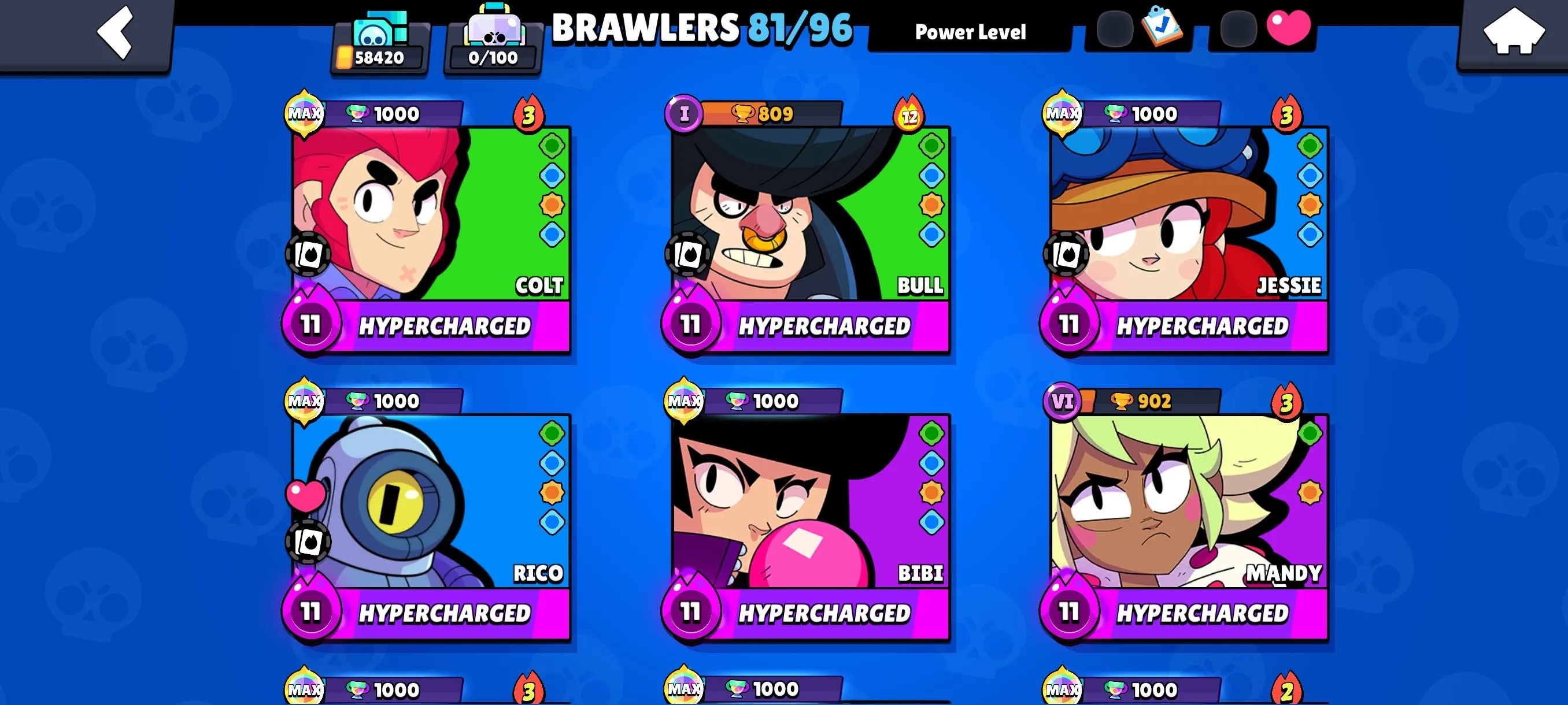 ✧・゚:*✧ 15% OFF ✧・゚:*✧ Enjoy Summer, Save More Brawl Stars - 81 Brawlers, 157 Skins, 58420 Trophies(#S57477099f) ✧・゚:*✧