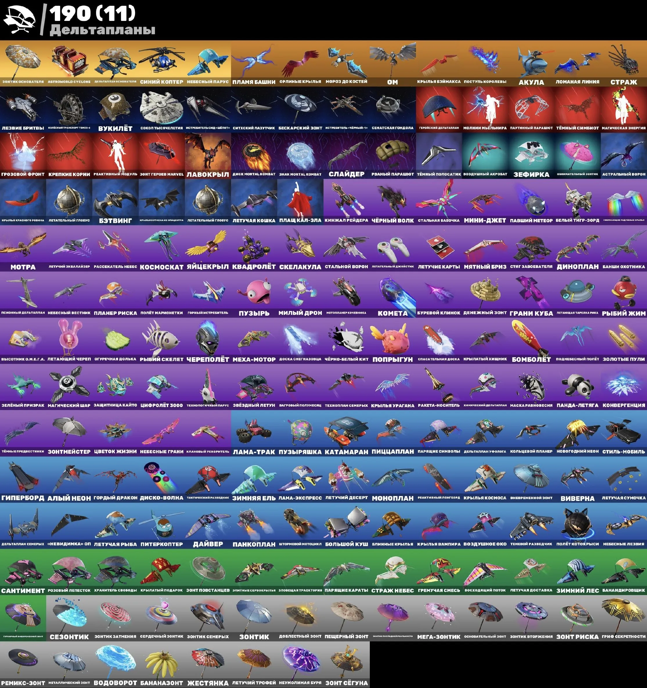 F832 Travis Scott, Astro Jack, Winner, Psych, Old PVE and Rare Cosmetics (377 Skins, OG Save the World)