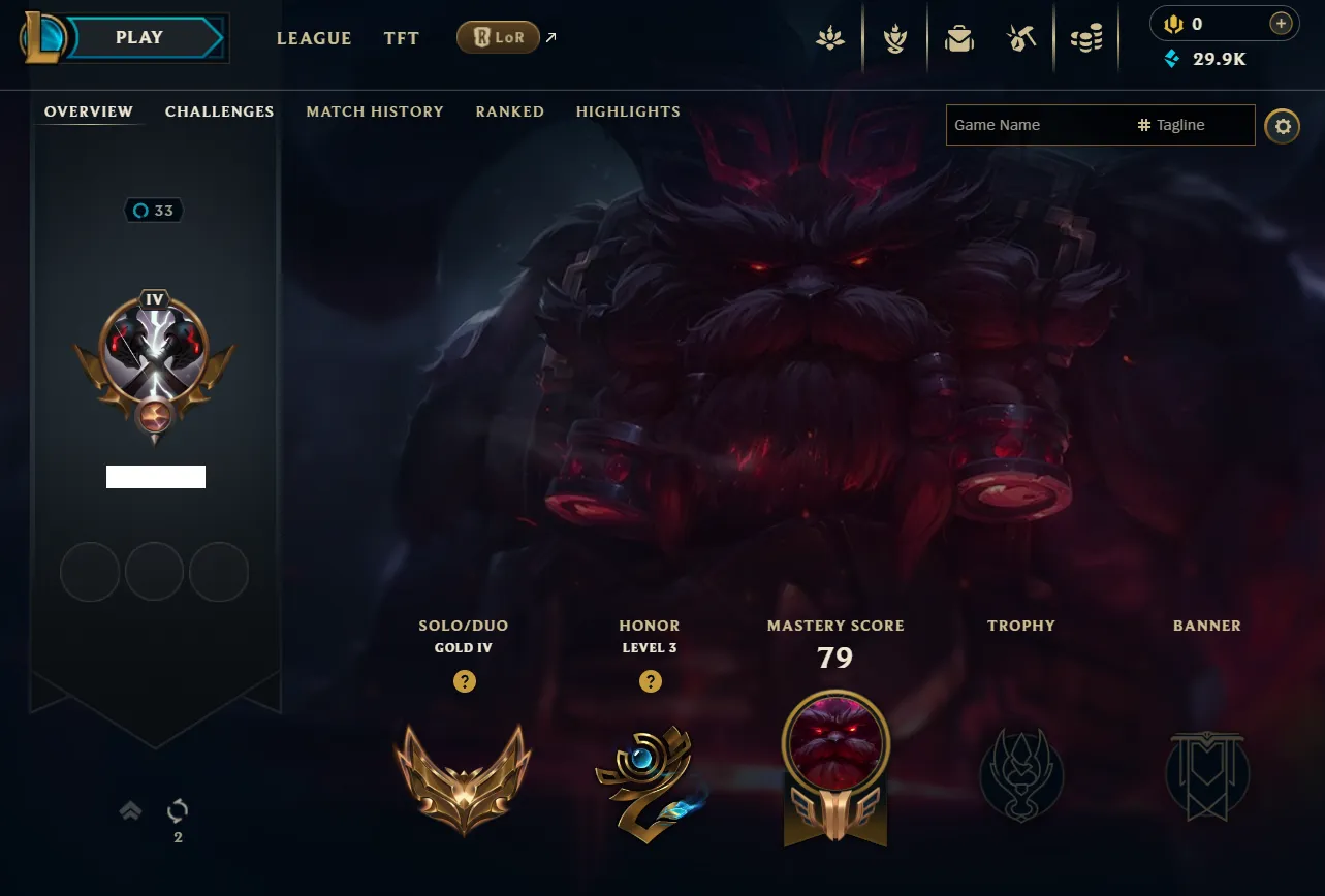 EUW🔱GOLD 4🔱INSANE LP GAINS🔱TOP/JG MAIN🔱VANGUARD SAFE🔱Unverified Mail🔱Handleveled🔱