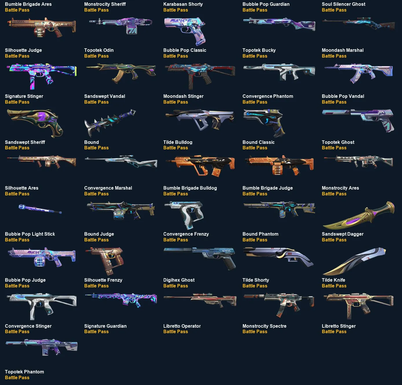 V108 //XEROFANG Knife, RGX 11z Pro Karambit, Singularity Vandal, Neo Frontier Sheriff, Overdrive Vandal, Glitchpop Vandal,