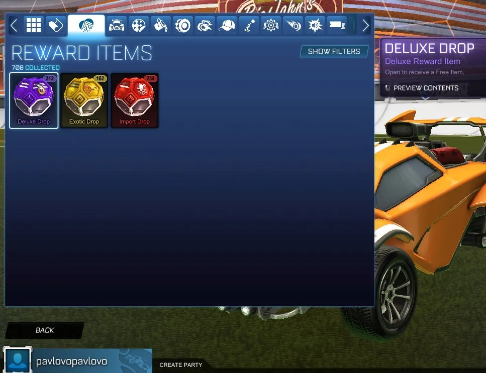 STOCK451 //LIMITED EDITION EPIC GAMES ACCOUNT 708 Reward Chests (312 Deluxe, 162 Exotic, 234 Import)