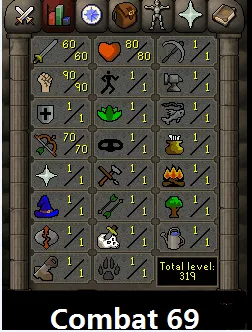 OSRS Account - [ No Email Set ] - 60 ATT / 90 STR / 70 RANGE #435358