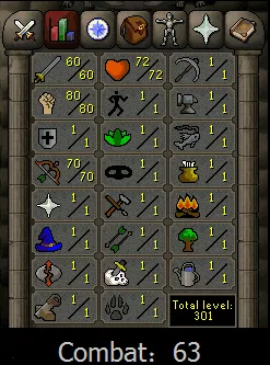OSRS Account - [ No Email Set ] - 60 ATT / 80 STR / 70 RANGE #435142