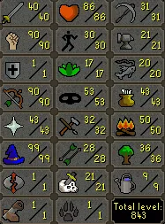 OSRS Account - [ Epic Max Pure ] [ 843 Total | 50 QP ] 40 ATT | 90 STR | 90 RANGE | 99 MAGE | Infernal Cape | Dizana's Quiver | Ava | DT | Mithril Gloves | Rune Pouch | CB LVL 75 #50639573