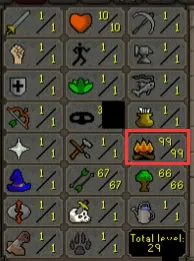 OSRS Account - Ironman Account [ No Email Set ] 99 FM / Banked Unopen Crates / Lvl 3 #442236
