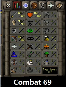 OSRS Account - [ No Email Set ] - 60 ATT / 90 STR / 80 RANGE #435166