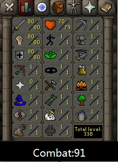 OSRS-Account 80 Attack, 80 Strength, 80 Defence #435082