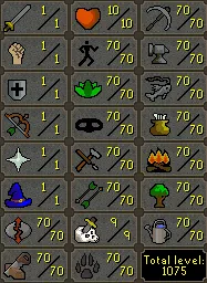 OSRS Account - Base 70s Skiller [ No Email Set ] Base 70's 15 Skills - Level 3 CB - Full Graceful #436190