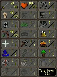 OSRS Account - [ No Email Set ] 40 ATT / 90 STR / 90 RANGE [ F2P Pure ] #435232