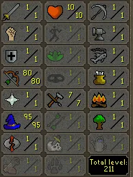 OSRS Account- [ No Email Set ] 95 MAGIC / 80 RANGE / HP 10 #434974