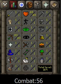 OSRS Account - [ No Email Set ] - 80 RANGE #435256