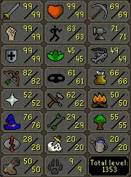 OSRS Account - [ DS2 | Vorkath Ready ] [1353 Total | 205 QP ] 99 ATT | 99 DEF | 99 STR | 82 RANGE | 76 MAGE | Lunars | B Gloves | 70 Prayer Piety [100% Manual ] #8371559