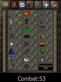 OSRS Account - [ No Email Set ] - 60 ATT / 60 STR [ F2P Pure ] #435250