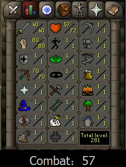 OSRS Account - [ No Email Set ] - 40 ATT / 80 STR / 70 RANGE #435208