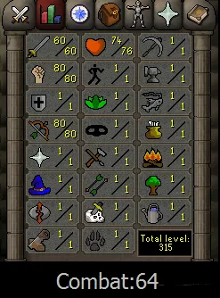 OSRS Account - [ No Email Set ] - 60 ATT / 80 STR / 80 RANGE #435148