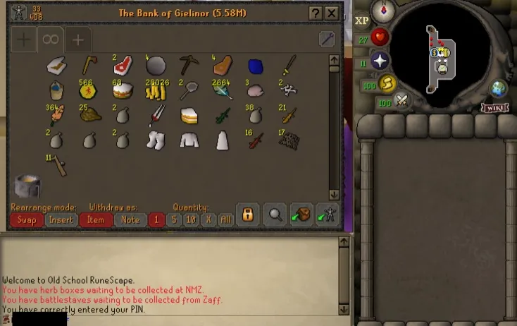 OSRS Account - HCIM Hardcore Iron Account [ No Email Set ] 70 Agil / 83 HUNT / Full Graceful #438616