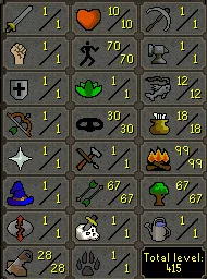 OSRS Account - HCIM Hardcore Iron Account [ No Email Set ] 70 Agil / 99FM / 350 Crates / Graceful #437594