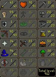 OSRS Account - [ 100% Manual | No Email Set ] 43 ATT | 99 STR | 90 RAN | 94 MAGE | DT | Mithril Gloves | CB LVL 74 #1532431