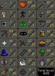 OSRS Account - [ Epic Rare Pure ] [ 600 Total | 42 QP ] 99 RANGE | 84 Con | 44 Prayer | Infernal Cape | Ava | Mithril Gloves | Dark Bow | 88 HP | CB LVL 75 #52217381