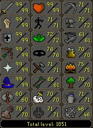 OSRS Account - [ Epic Infernal & Quiver Main ] [1851 Total | 332 QP ] 99 ATT | 99 STR | 99 DEF | 99 RANGE | 99 Prayer | 99 MAGE | Loaded With Untradables | Quest Cape | Legacy #116625171