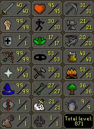 OSRS Account - [ Infernal Maxed Pure ] [ 871 Total | 48 QP ] 40 ATT - 43 PRAYER - 99 STR - 99 RANGE - 99 Magic - Infernal Cape - Dizana's Quiver - DT - Mithril Gloves - AVA - CB LVL 77 #42794195