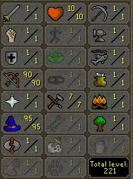 OSRS Account- [ No Email Set ] 95 MAGIC / 90 RANGE / HP 10 #434968