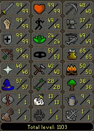 OSRS Account - [ 100% Hand Job ] 99 ATT | 99 STR | 99 DEF | 99 RANGE | B Gloves | Fire Cape | 176 QP | Legacy #110232335